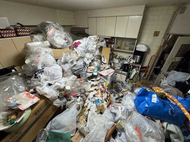 千葉県船橋市 ゴミに埋もれて使えないキッチン